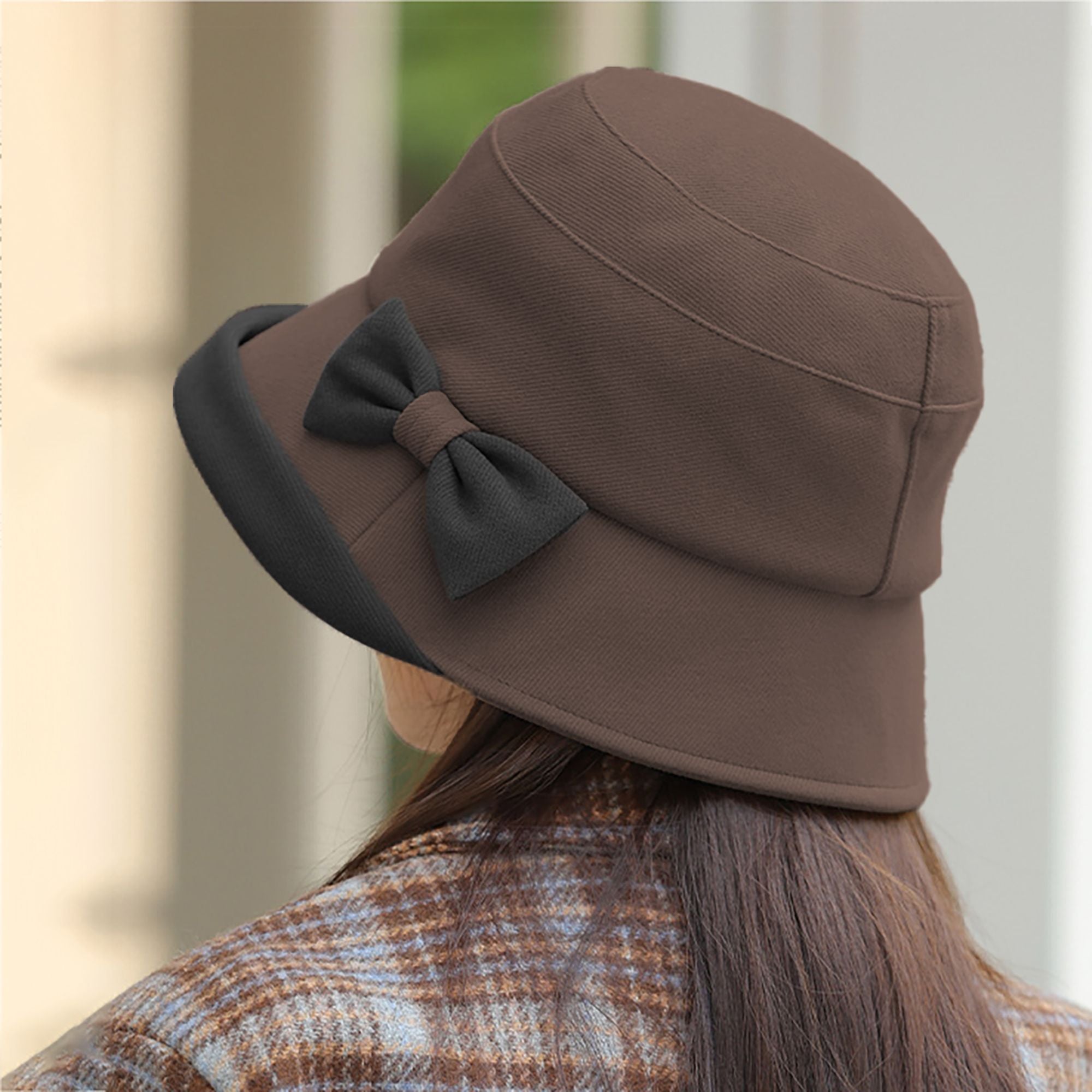Anna-Kaci Women's Bucket Hat with Cute Bow Detail