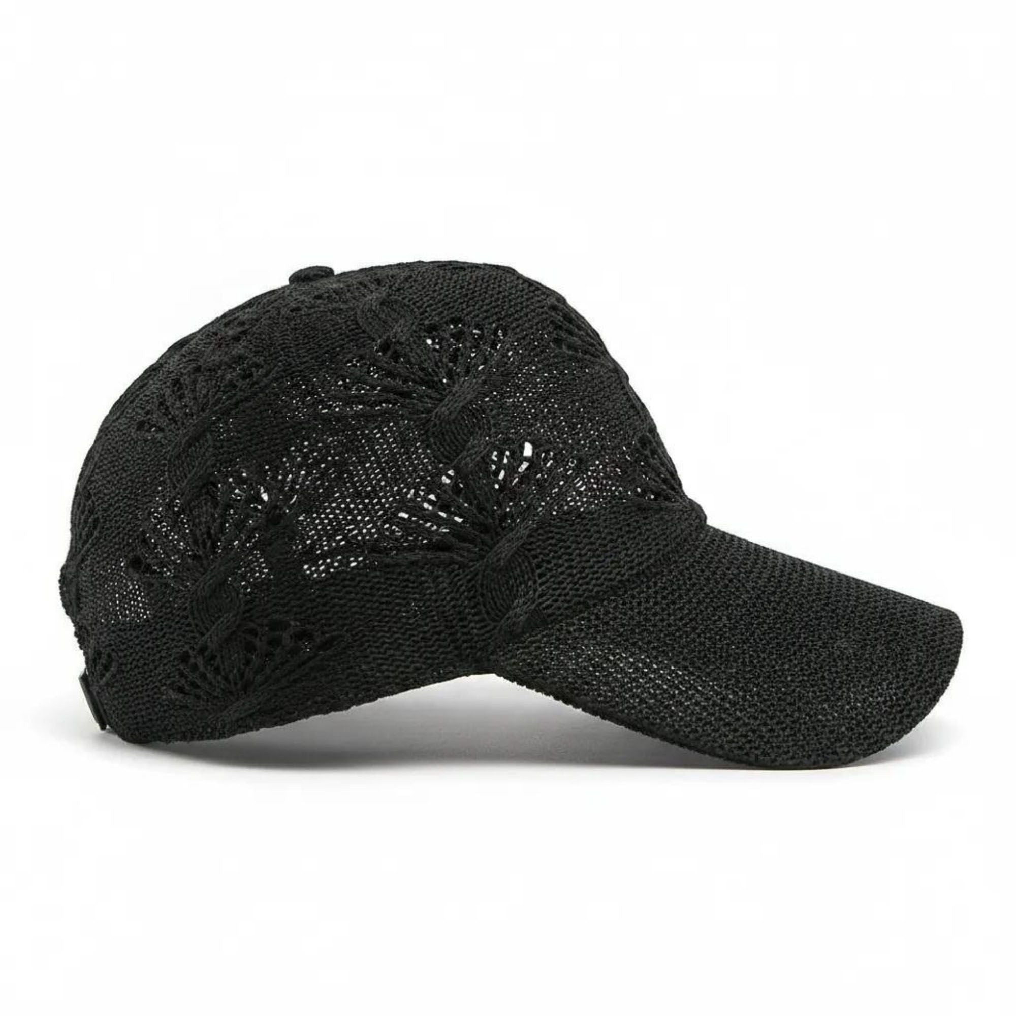 Women's Crochet Knit Baseball Cap Breathable Openwork Lightweight Casual Hat