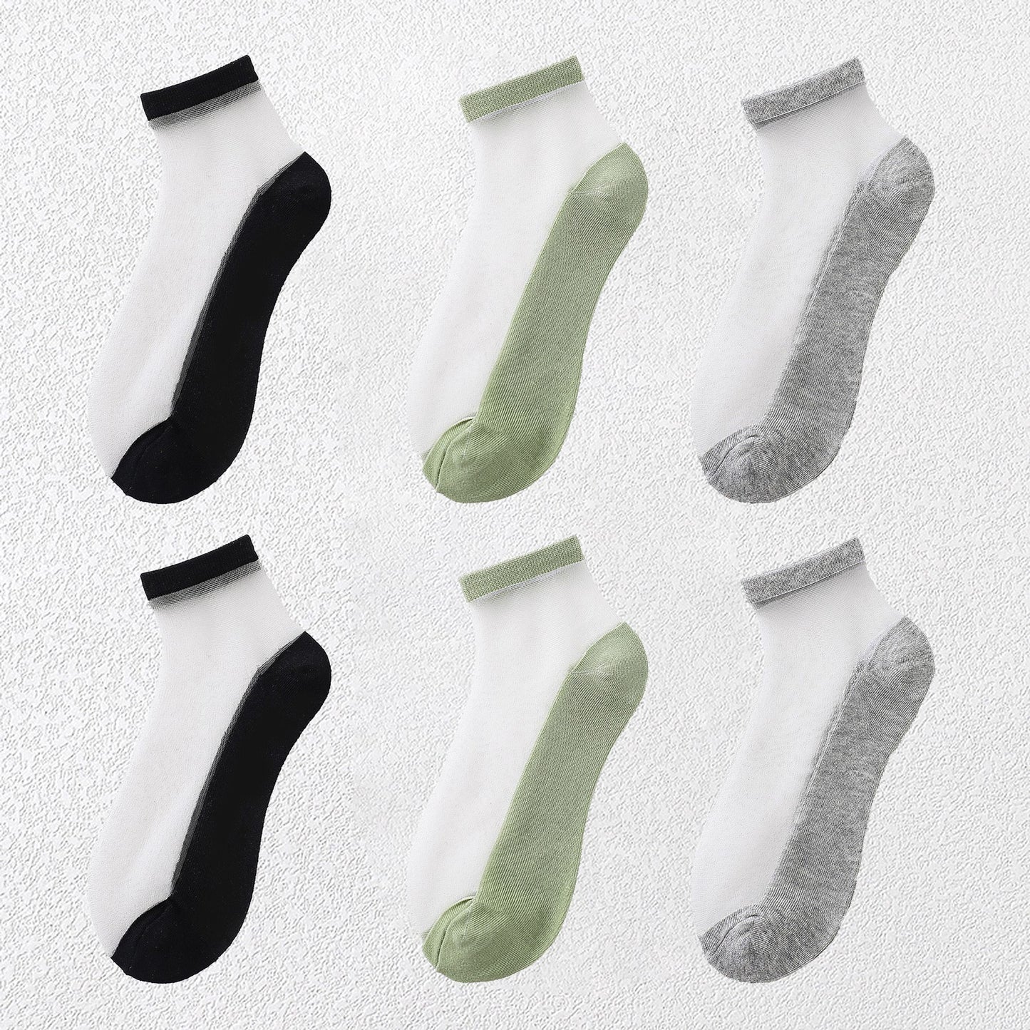 Anna-Kaci Chic Women's Summer Thin Ankle Socks Soft for Casual 6Pk