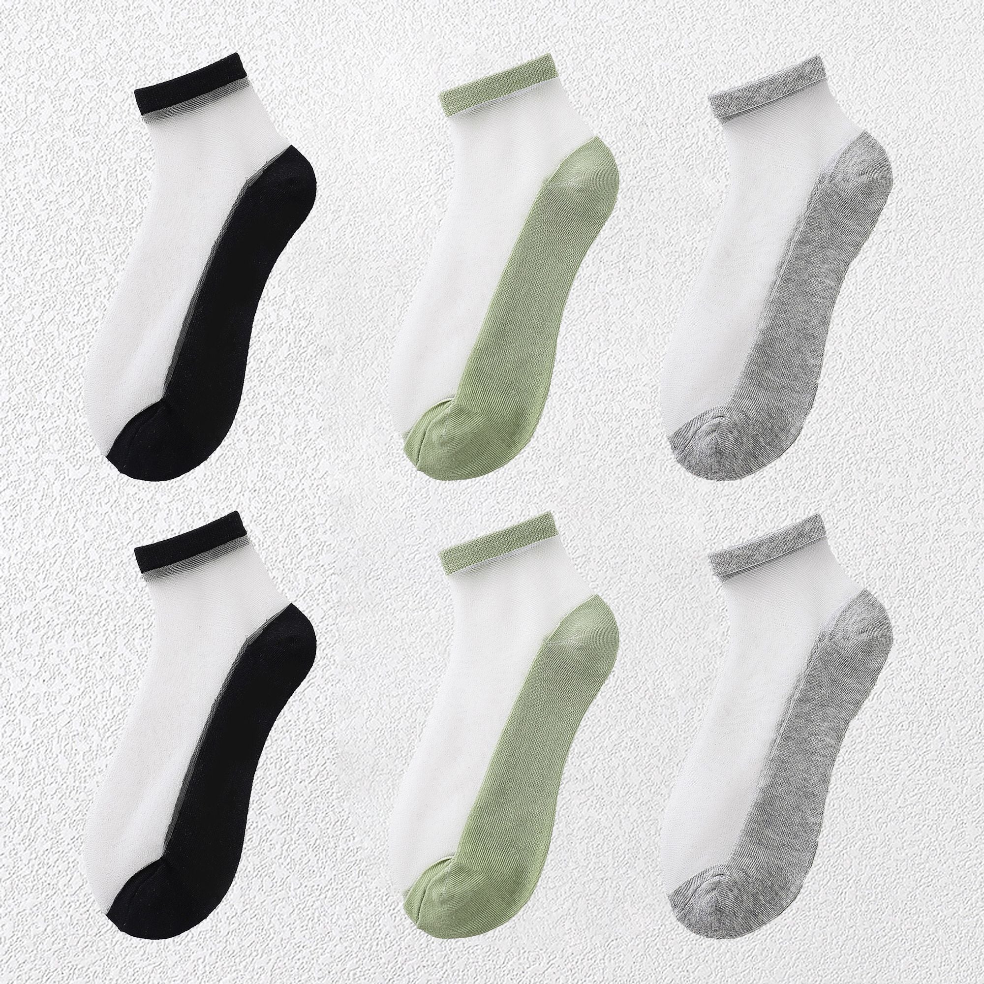 Anna-Kaci Chic Women's Summer Thin Ankle Socks Soft for Casual 6Pk