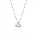 Women's Interlocking Triangle Pendant Necklace with Minimalist Geometric Design