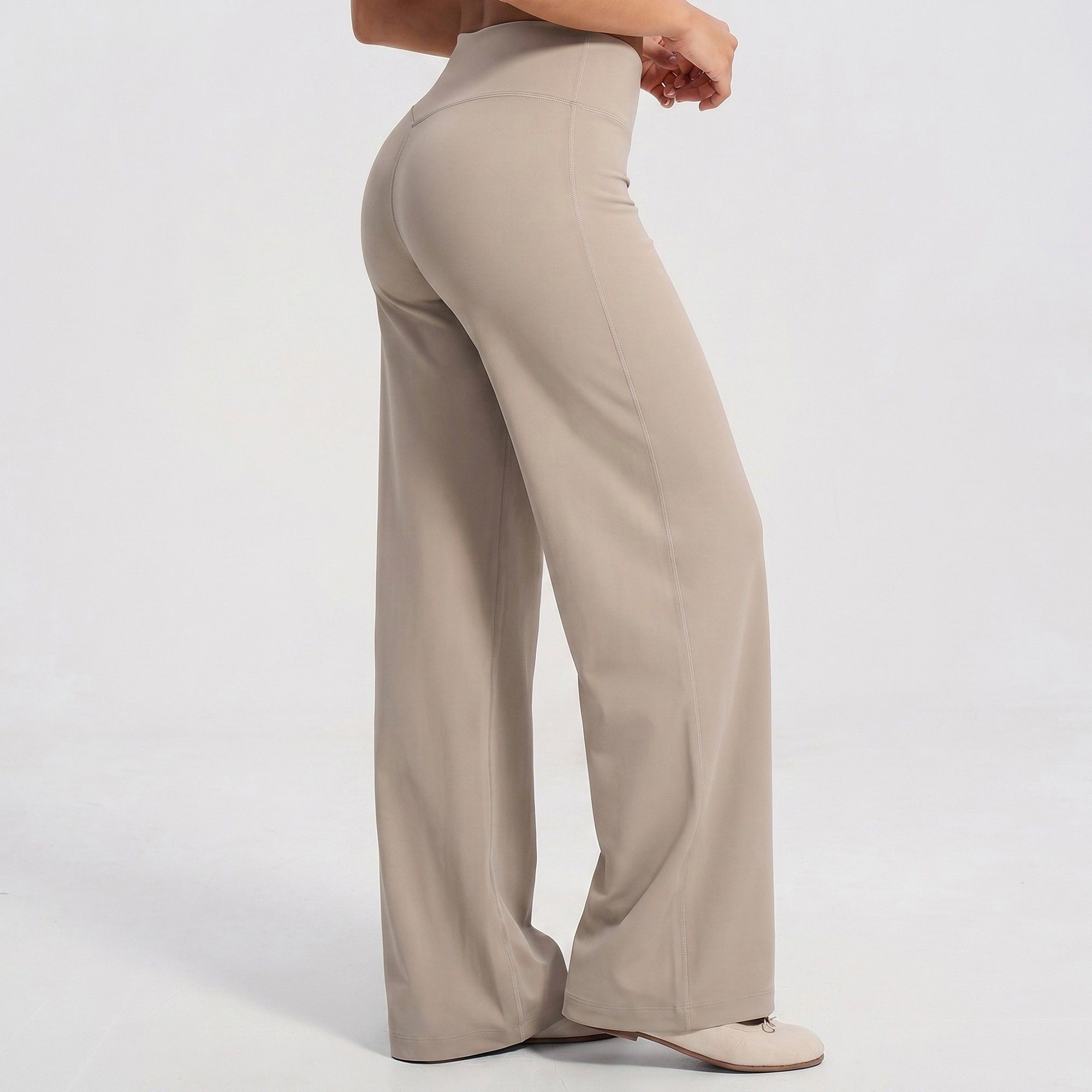 High Waisted Wide Leg Yoga Pants Loose Fit Workout Lounge Pants