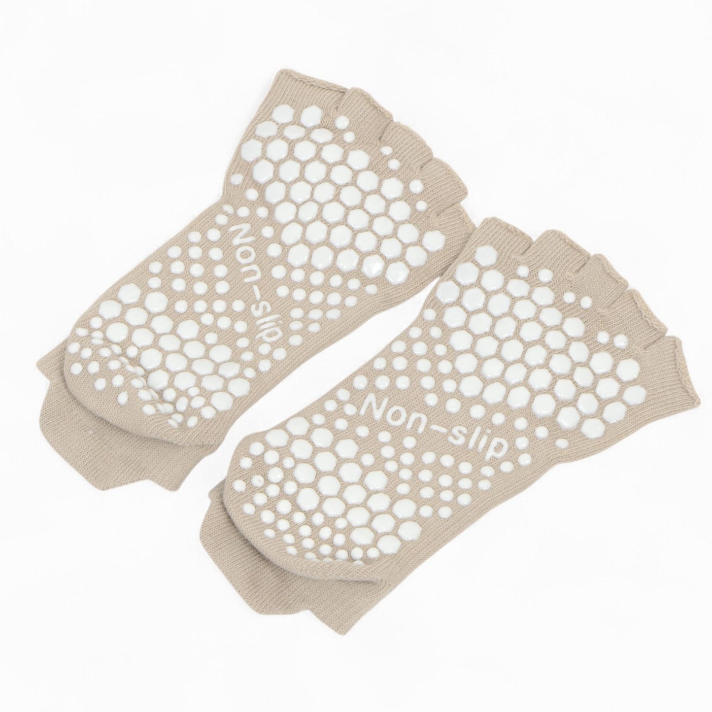 Anna-Kaci Women's Open-Toe Grip Socks for Yoga and Pilates with Non-Slip Soles and Arch Support