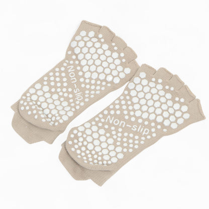 Anna-Kaci Women's Open-Toe Grip Socks for Yoga and Pilates with Non-Slip Soles and Arch Support