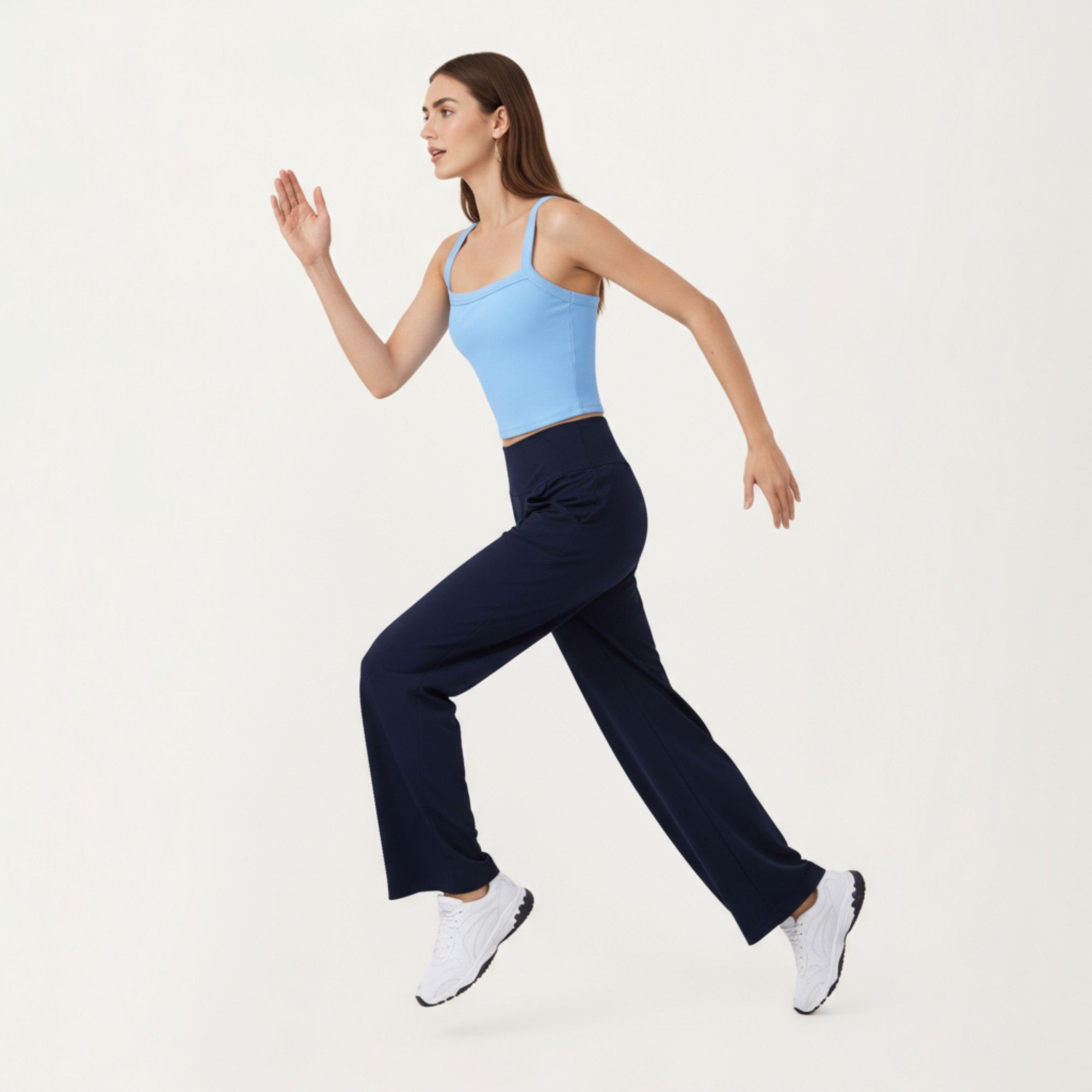 Anna-Kaci Active Women's High Waist Wide Leg Sweatpants with Side Pockets and Smooth Stretch Fabric