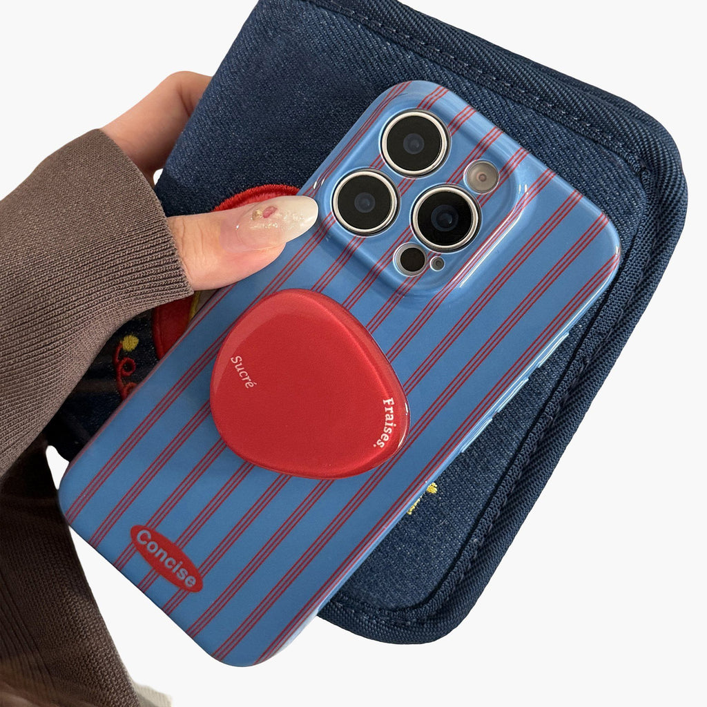 Anna-Kaci Graphic Phone Case with Glossy Finish Raised Grip Accent and Protective Slim Fit