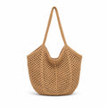 Woven Shoulder Bag - Lightweight Summer Tote for Beach and Vacation