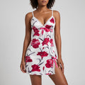 Floral Satin Lace Chemise Nightgown