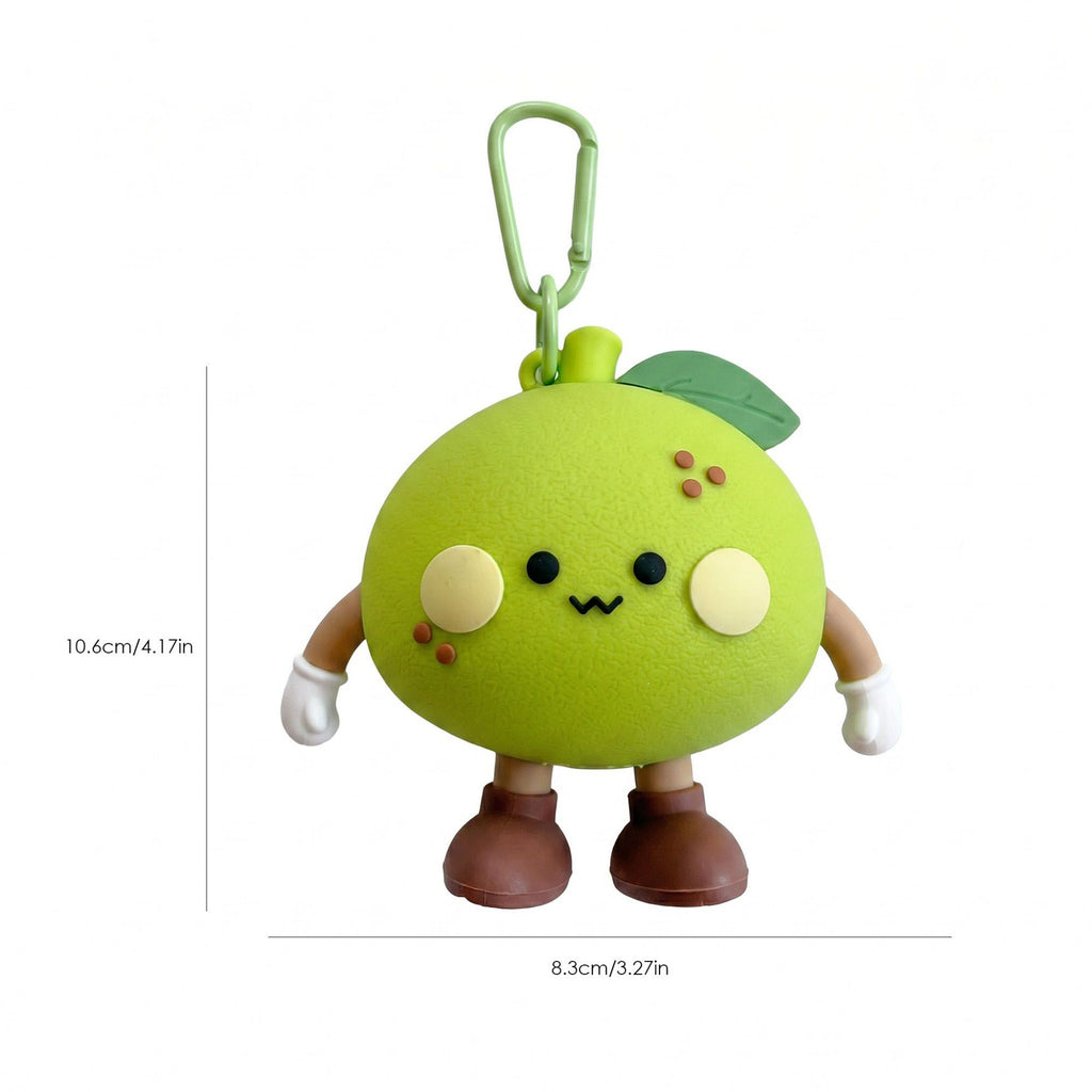 2-Piece Womens Pouch Bag Charm with Hanging Clip and Character Design