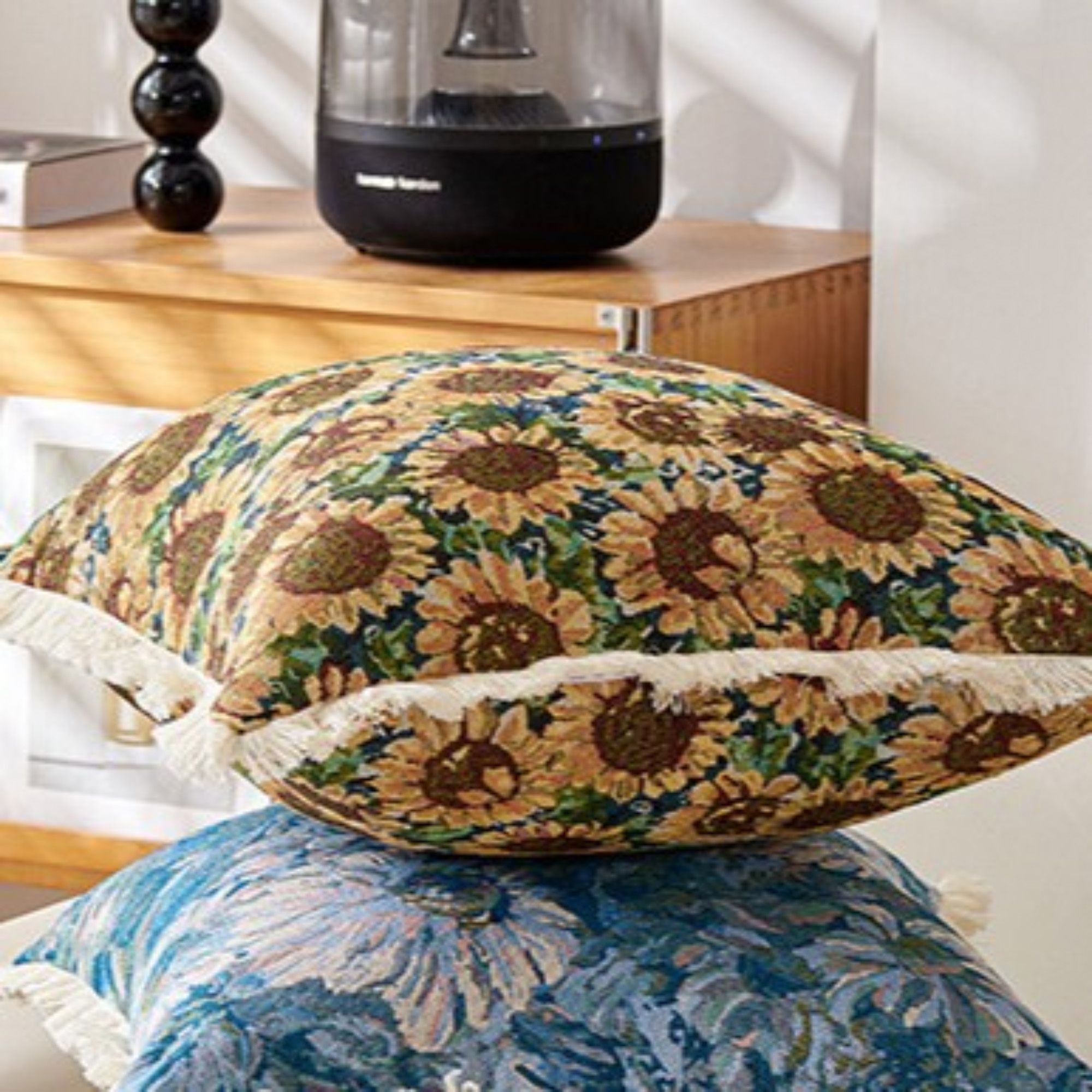 Cotton Throw Pillow 17.7*17.7 in Soft Decorative Cushion for Sofa Bed Chair
