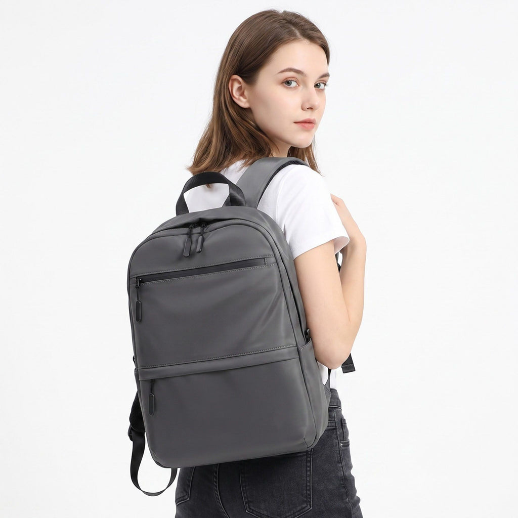 Multi-Pocket Commuter Backpack with Padded Shoulder Straps, Front Zip Pockets and Top Handle