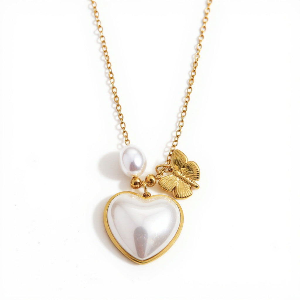 Women's Multi-Charm Pendant Necklace with Layered Bead Accents and Faceted Gem Details for a Valentine Elegant Look