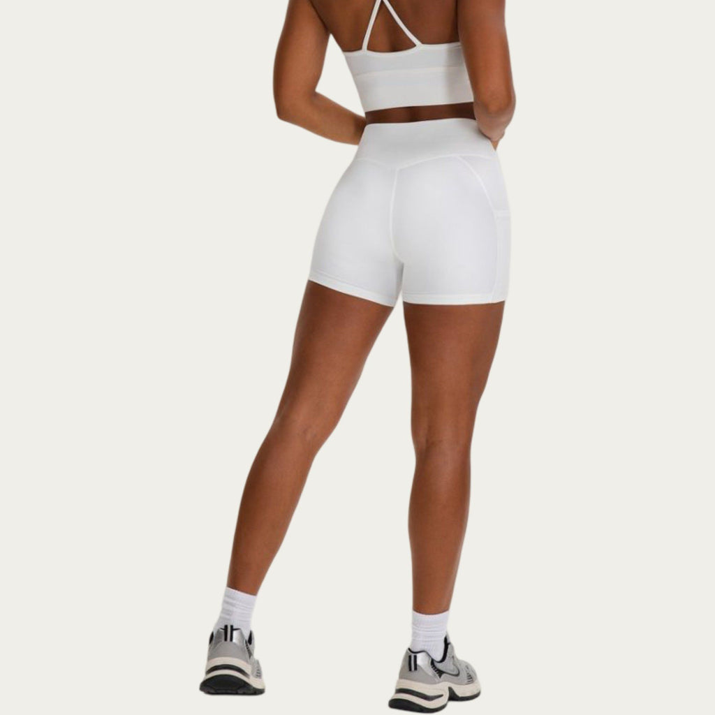 Anna-Kaci Active Women's High Waist Biker Shorts with Side Pockets and Smooth Stretch Fit