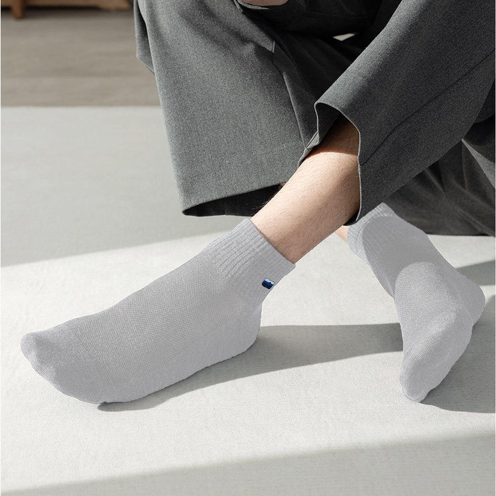 Anna-Kaci Men's 6pk Summer Breathable Mesh Ankle Socks