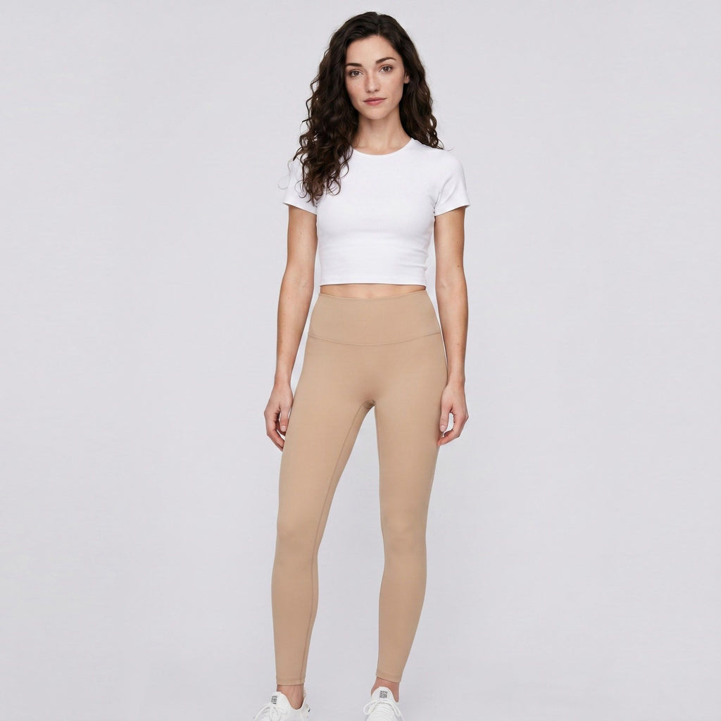 Anna-Kaci Women's High Waist Leggings with Back Contour Seam and Smooth Stretch Fit