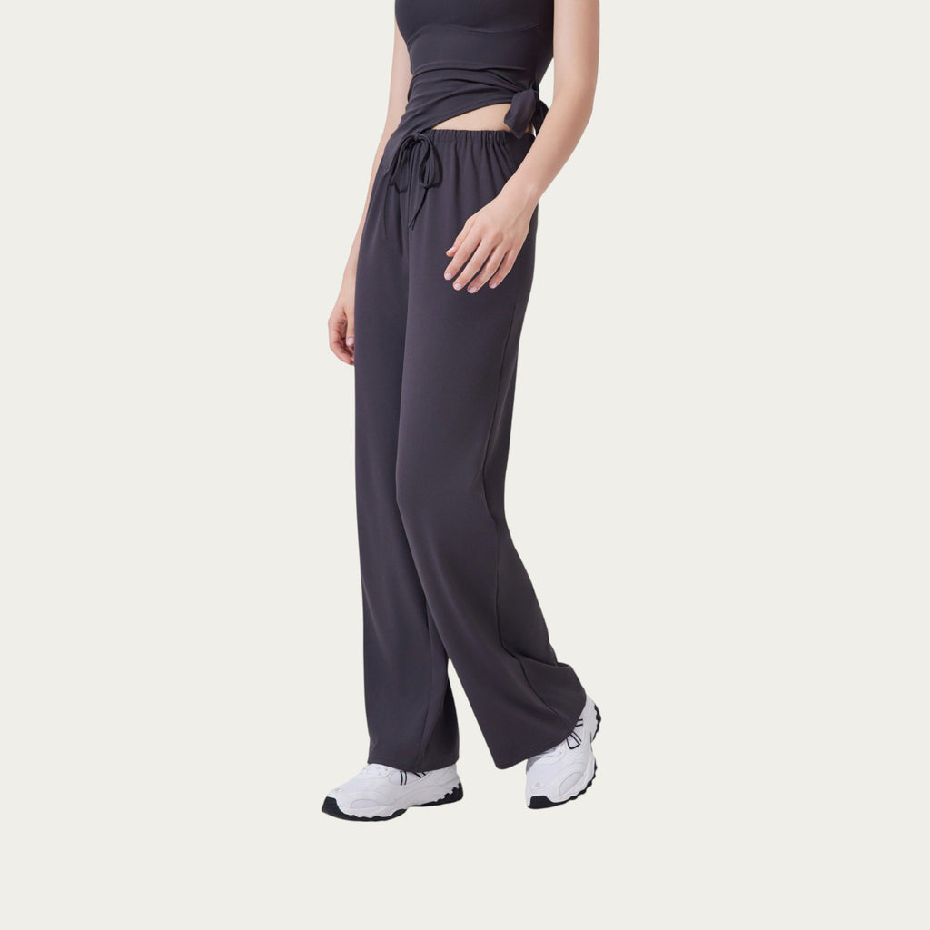 Anna-Kaci Active Women's High Waist Drawstring Wide Leg Sweatpants with Relaxed Fit