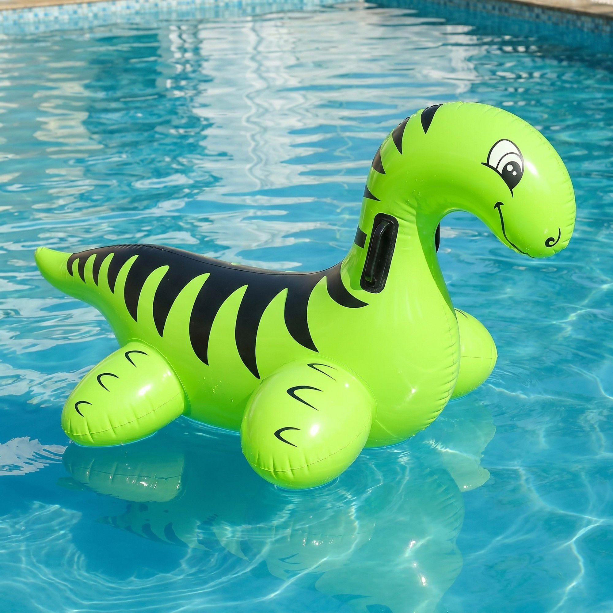 Inflatable Dinosaur Pool Float Ride On with Handles Durable PVC Water Float for Pool Beach Lake 53x29.5x33.5in