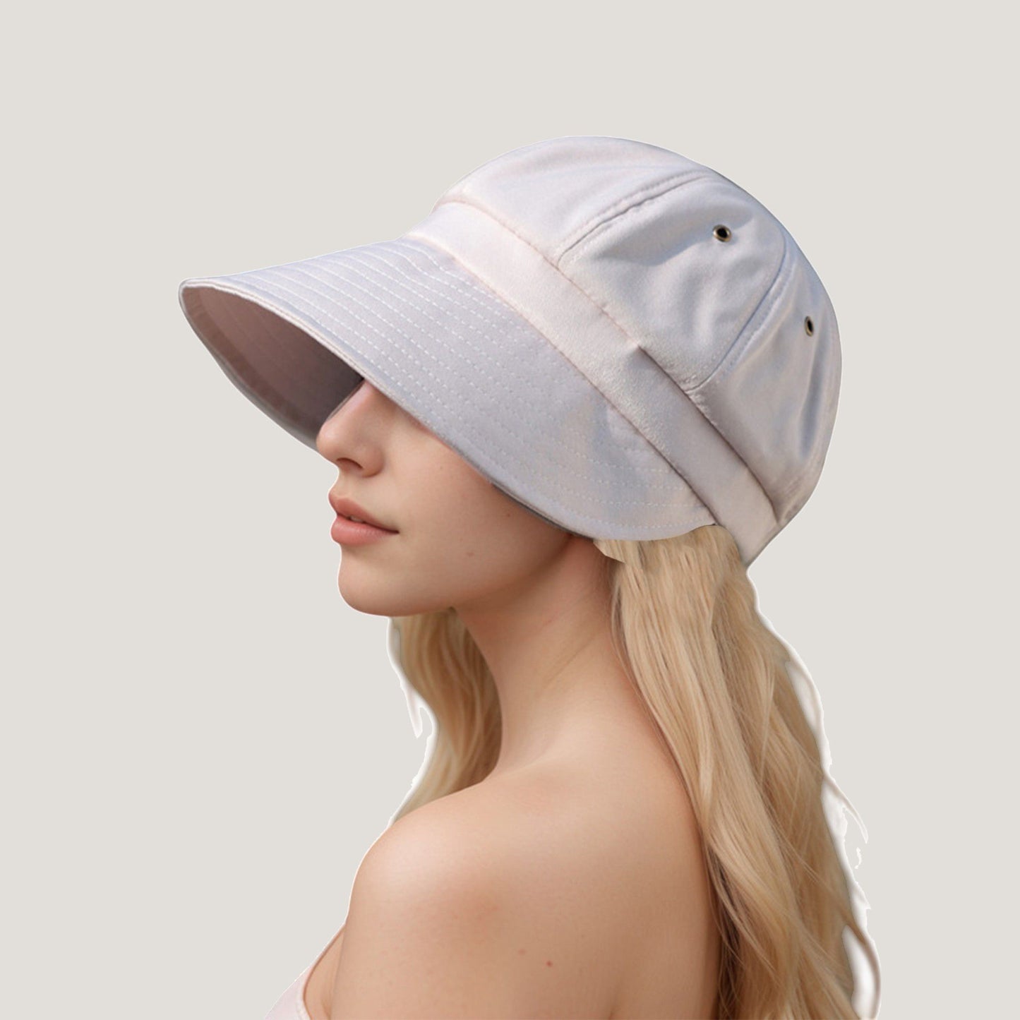 Anna-Kaci Womens Wide Brim Baseball Cap Bundle with UV Protection Ponytail Hole and Ventilated Eyelets Casual Outdoor Style