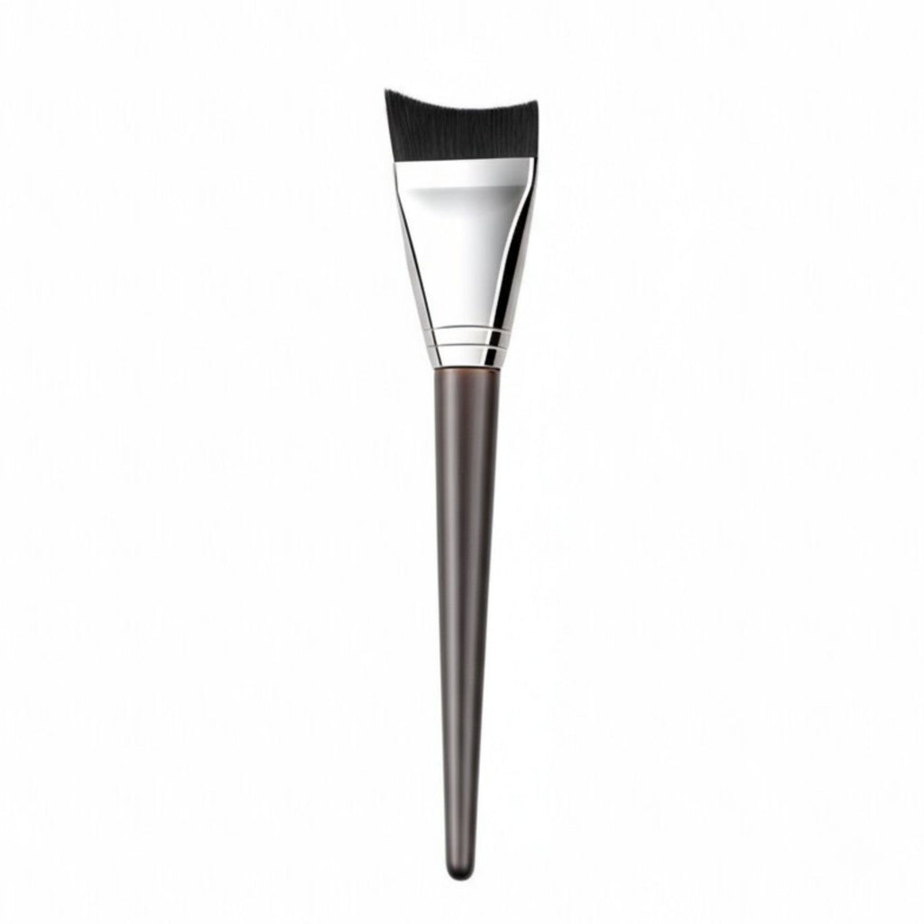 2 Piece Angled Makeup Brush Set with Firm Synthetic Bristles for Foundation Contour and Precision Face Makeup
