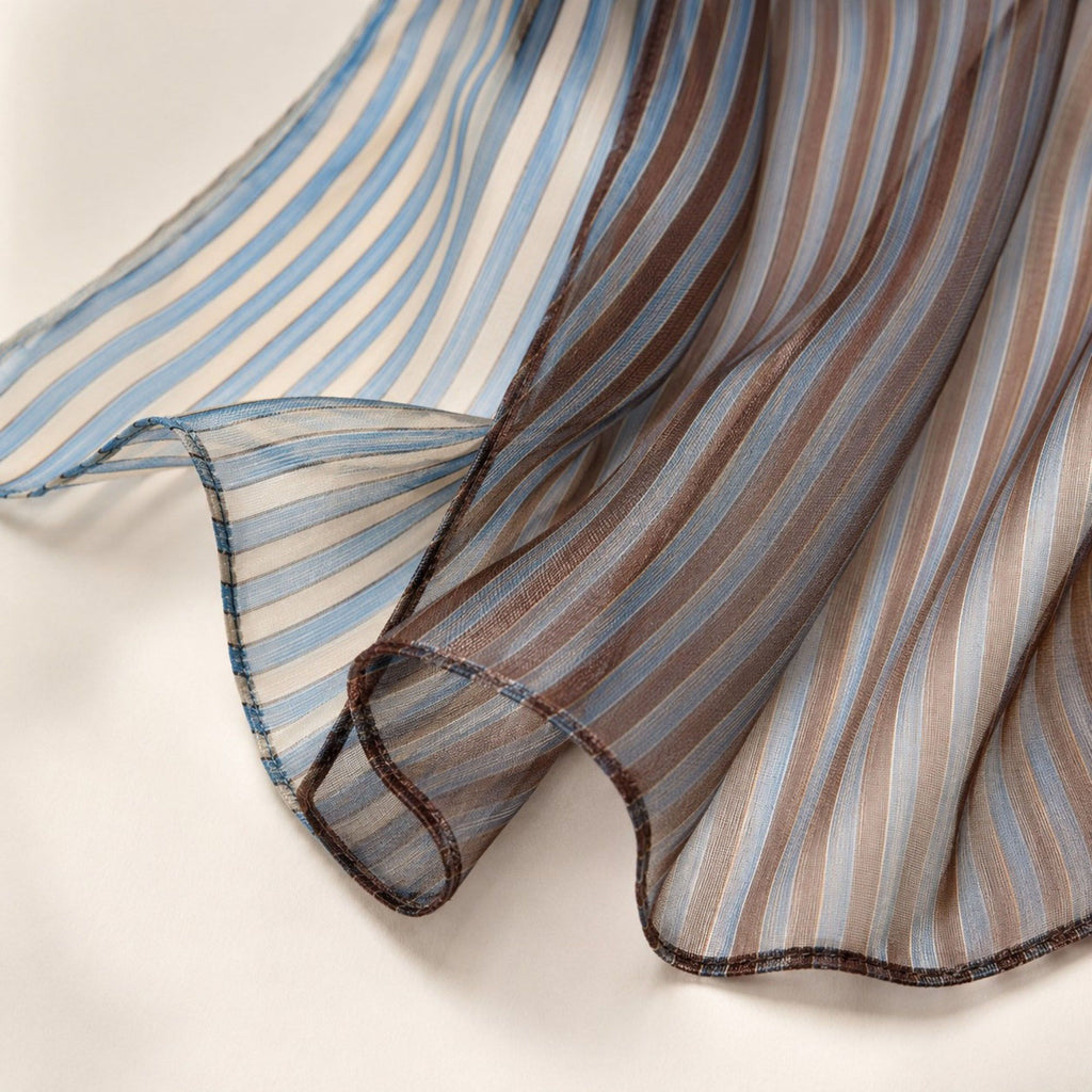 Lightweight Striped Sheer Long Scarf