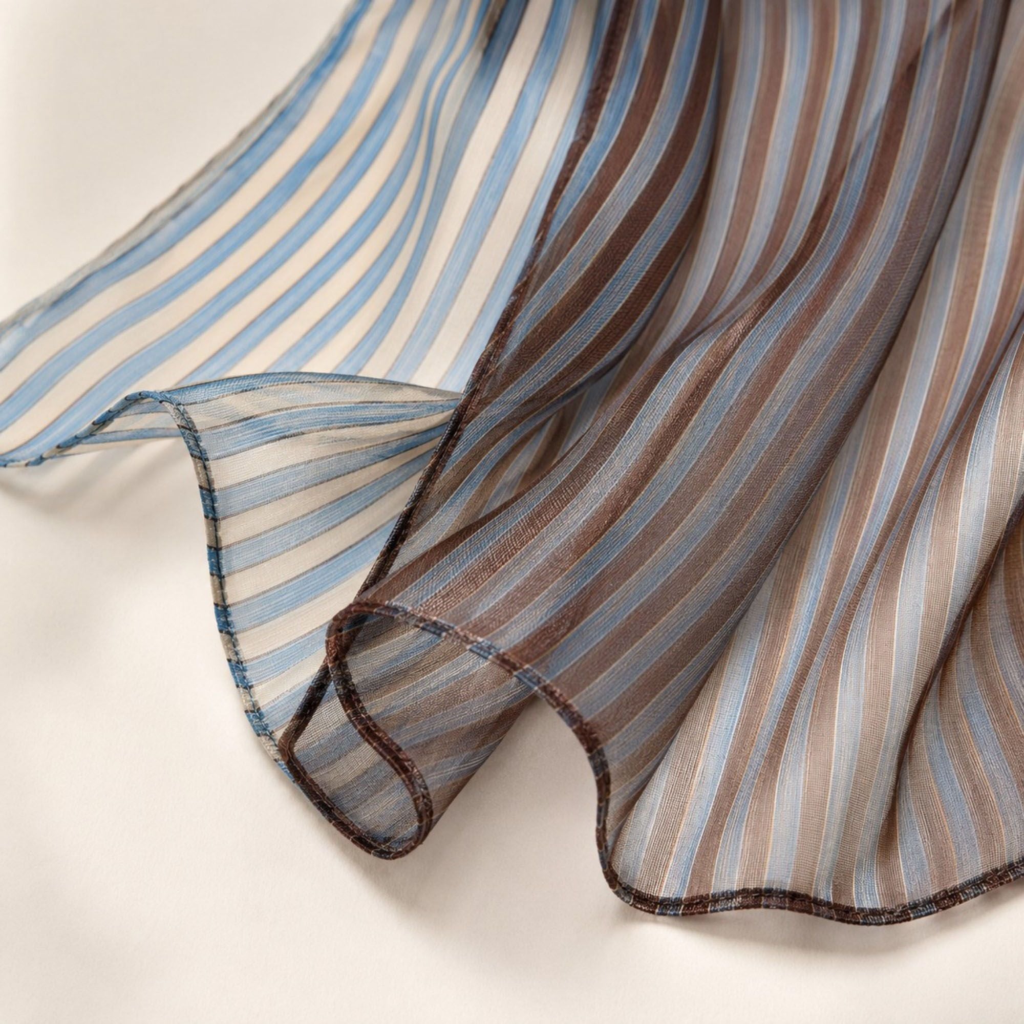 Lightweight Striped Sheer Long Scarf