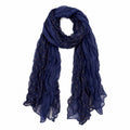 Lightweight Floral Crinkle Long Scarf