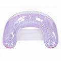 Glitter Inflatable Pool Float with Mesh Seat and Built-In Cup Holders