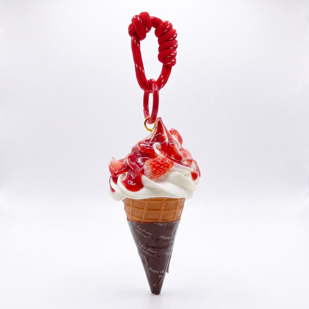 Bag Charm with Hanging Loop and Decorative Dessert Accent