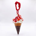 Bag Charm with Hanging Loop and Decorative Dessert Accent