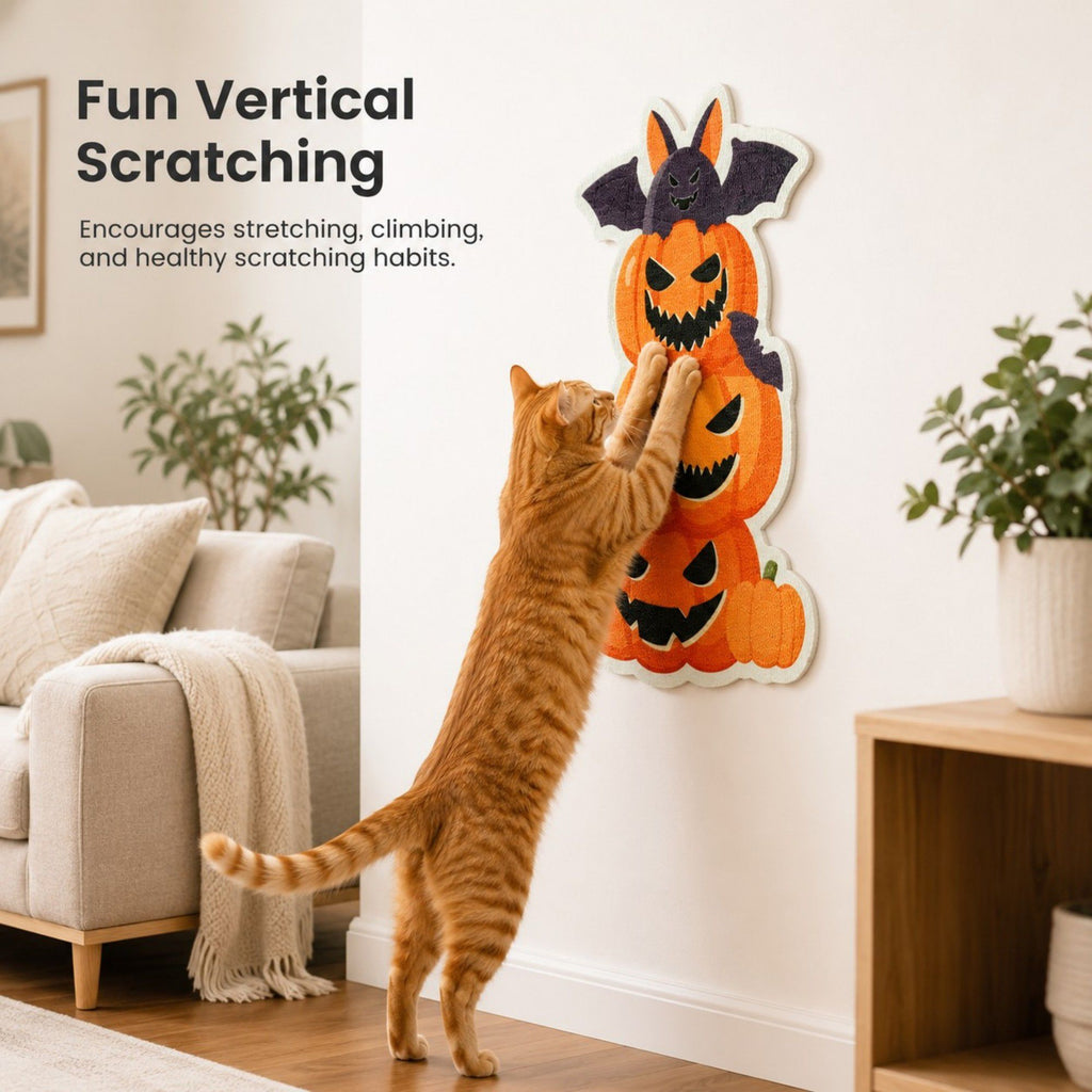 Halloween Self-Adhesive Cat Scratcher Pad for Walls and Furniture 31.5 x 19.7 in