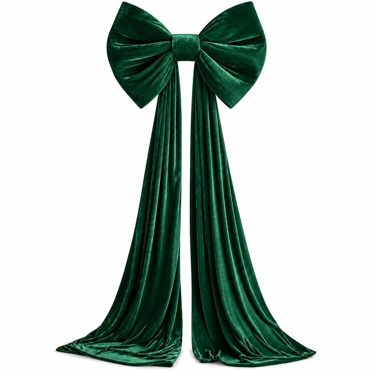 Oversized Velvet Christmas Bow Tree Topper with Long Tails