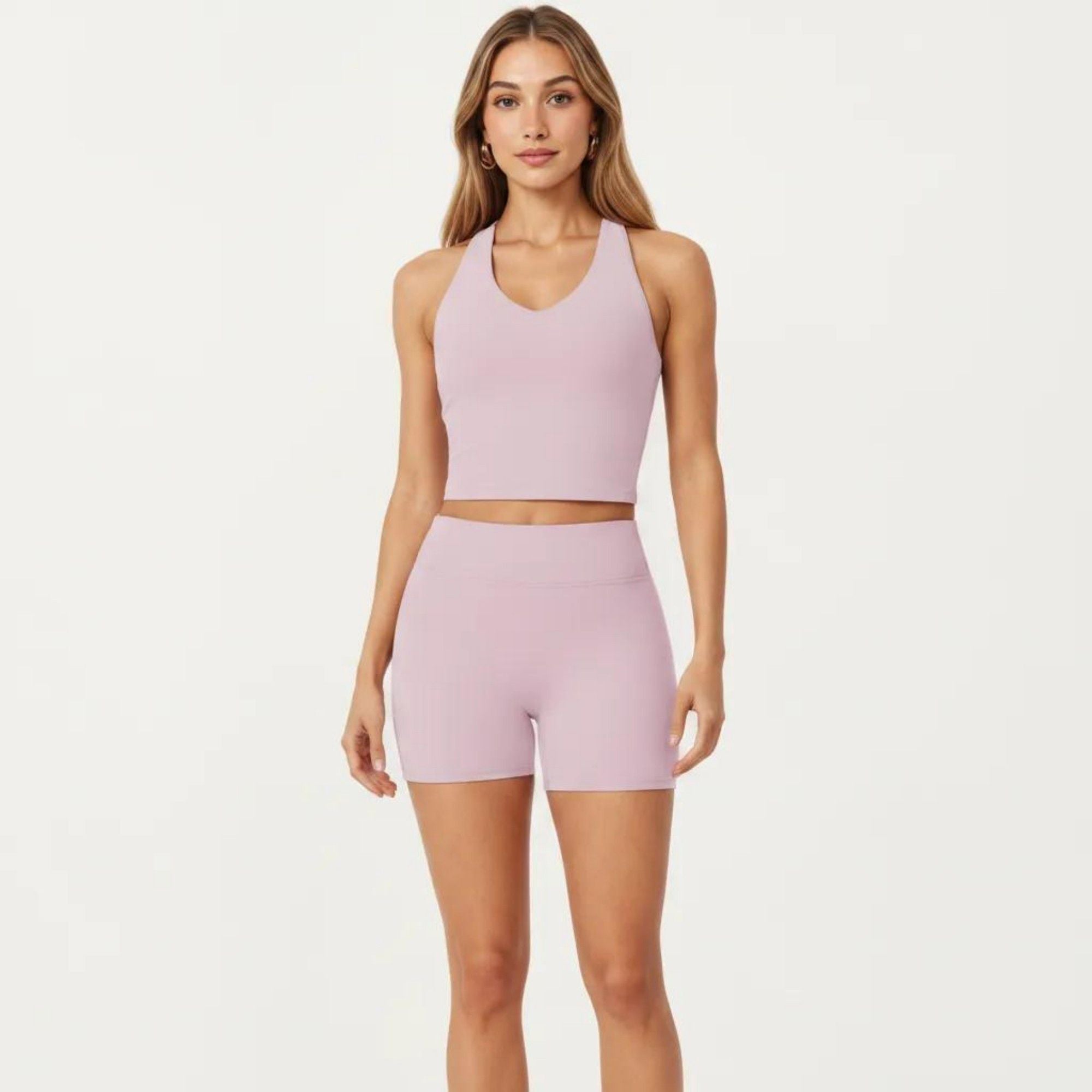 Anna-Kaci Active Women's High Neck Longline Sports Bra with Open Back and Cropped Active Fit