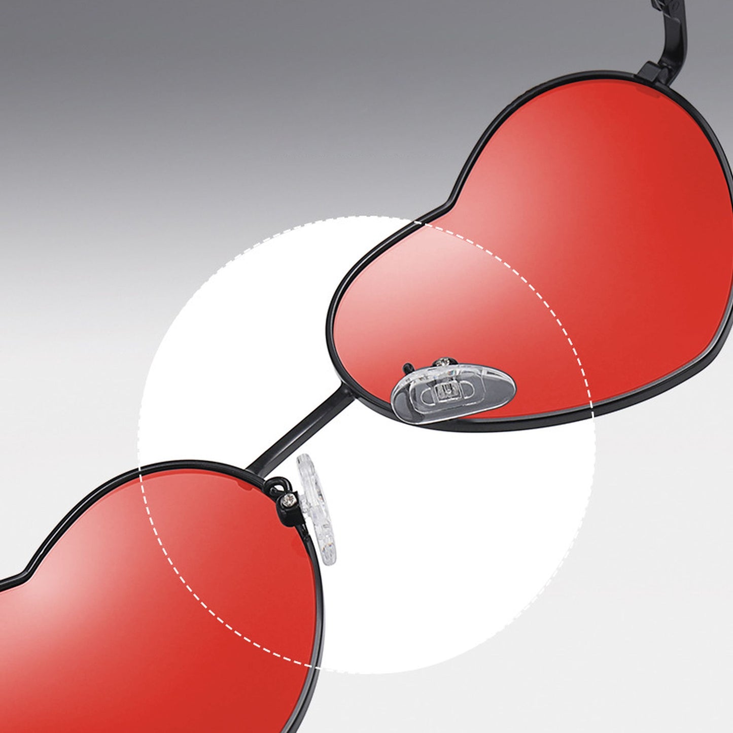 Anna-Kaci Women's Stylish Heart-Shaped Polarized Sunglasses UV400 Protection for Outdoor Activities
