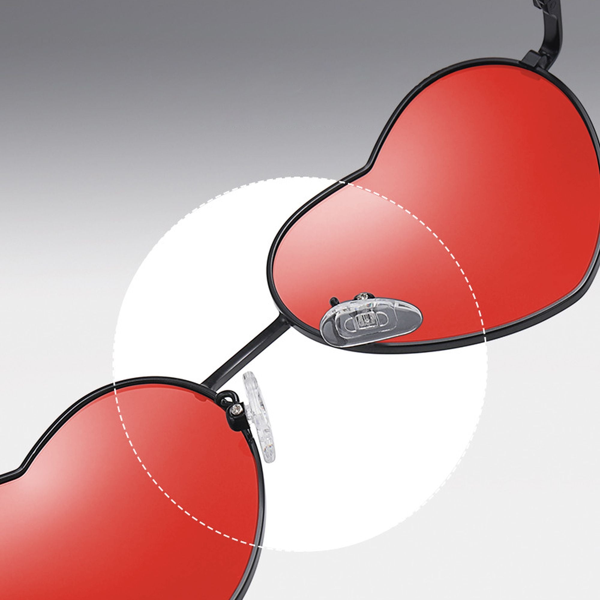 Anna-Kaci Women's Stylish Heart-Shaped Polarized Sunglasses UV400 Protection for Outdoor Activities
