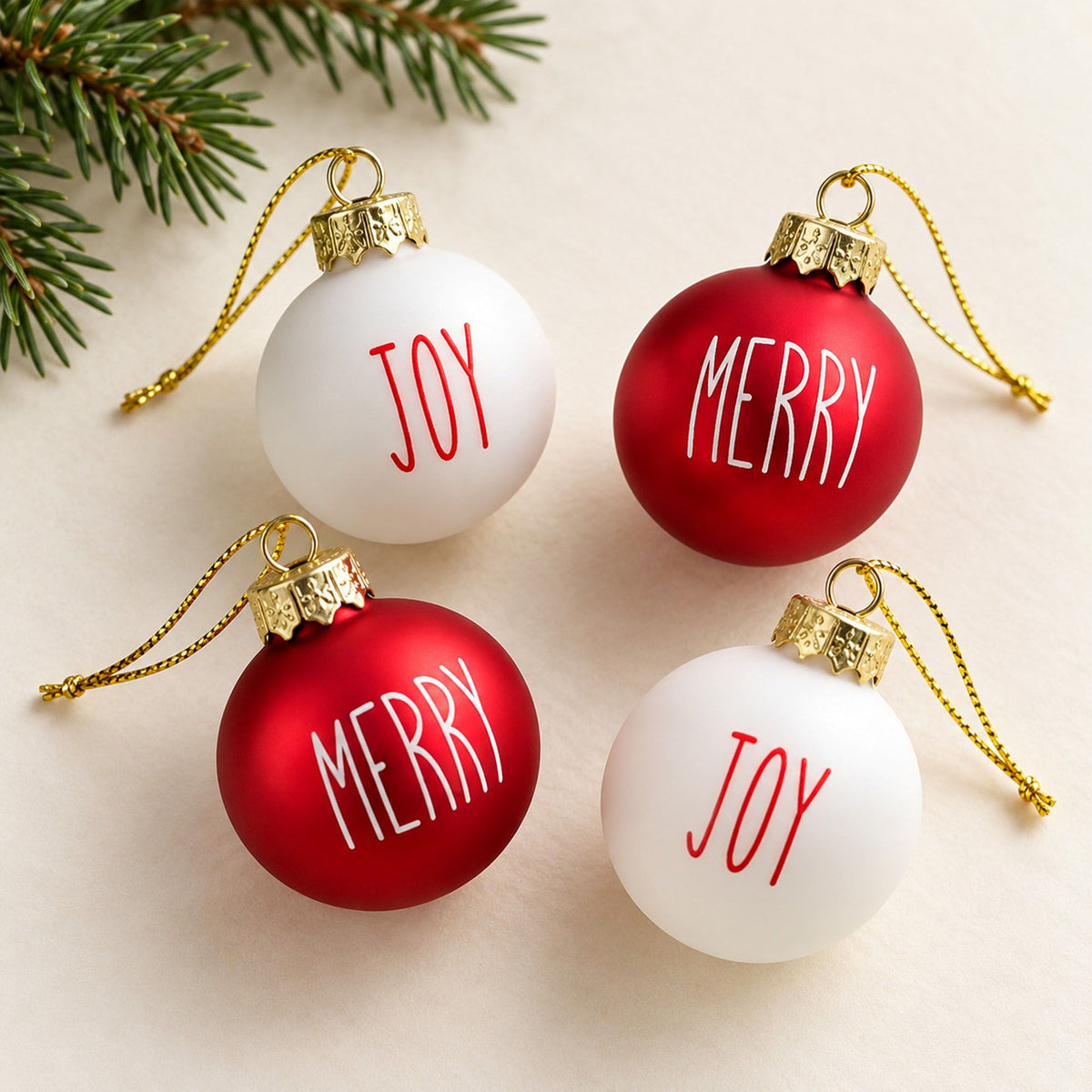 17 Piece Mini Christmas Ball Ornaments and Tree Topper Set Gift