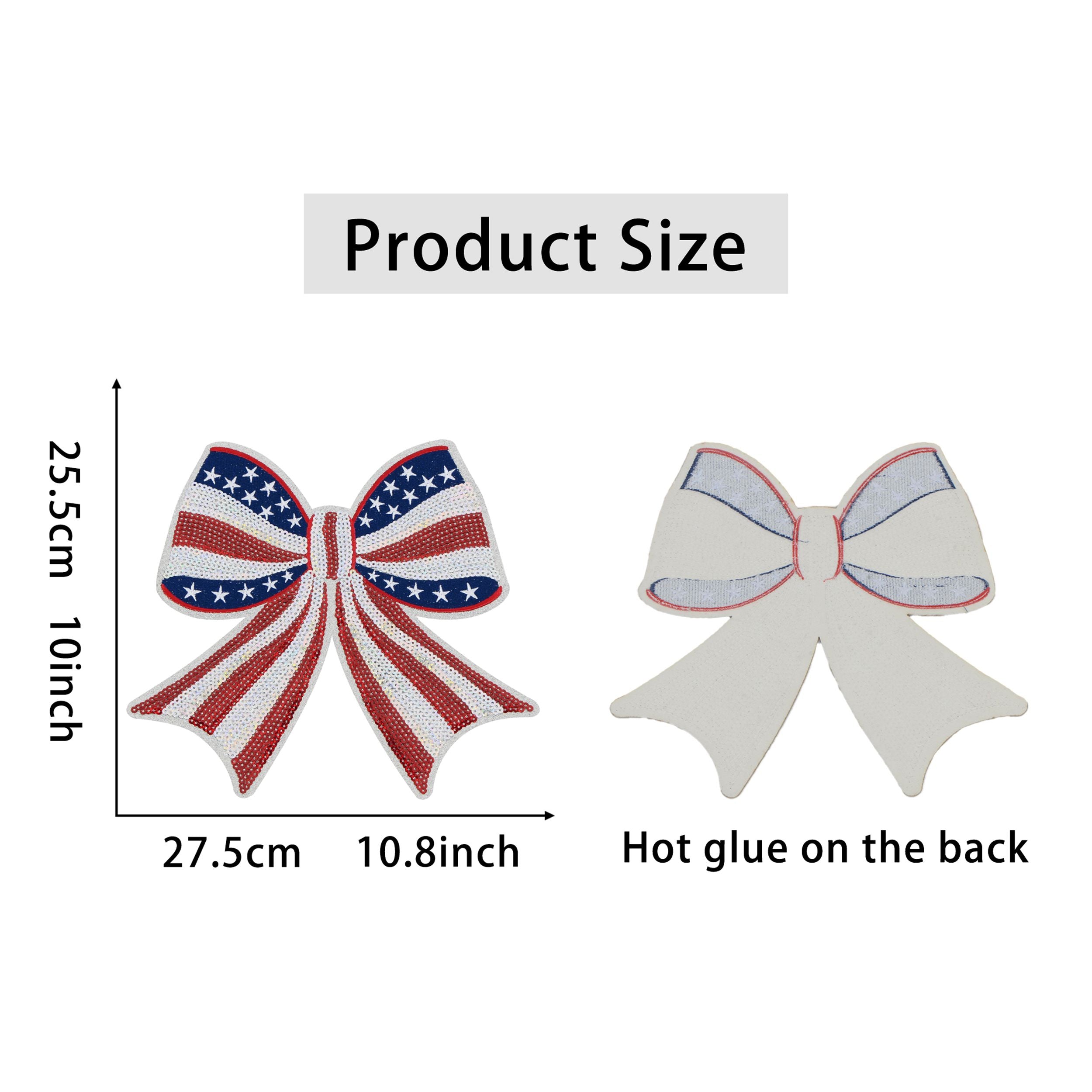 Independence Day Sequin American Flag Iron On Patch Glitter Patriotic USA 4th of July Craft Sewing Embroidery Clothing Patch Decoration