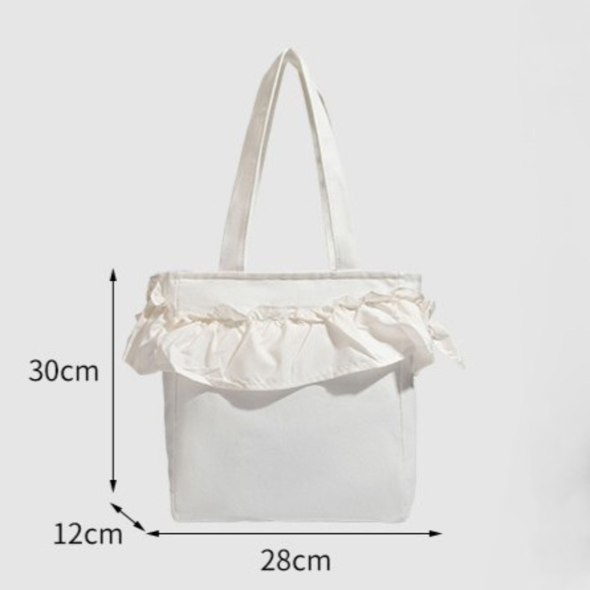 Ruffle Tote Bag for Women, Large Capacity Shoulder Bag for Work, Travel & Everyday Use