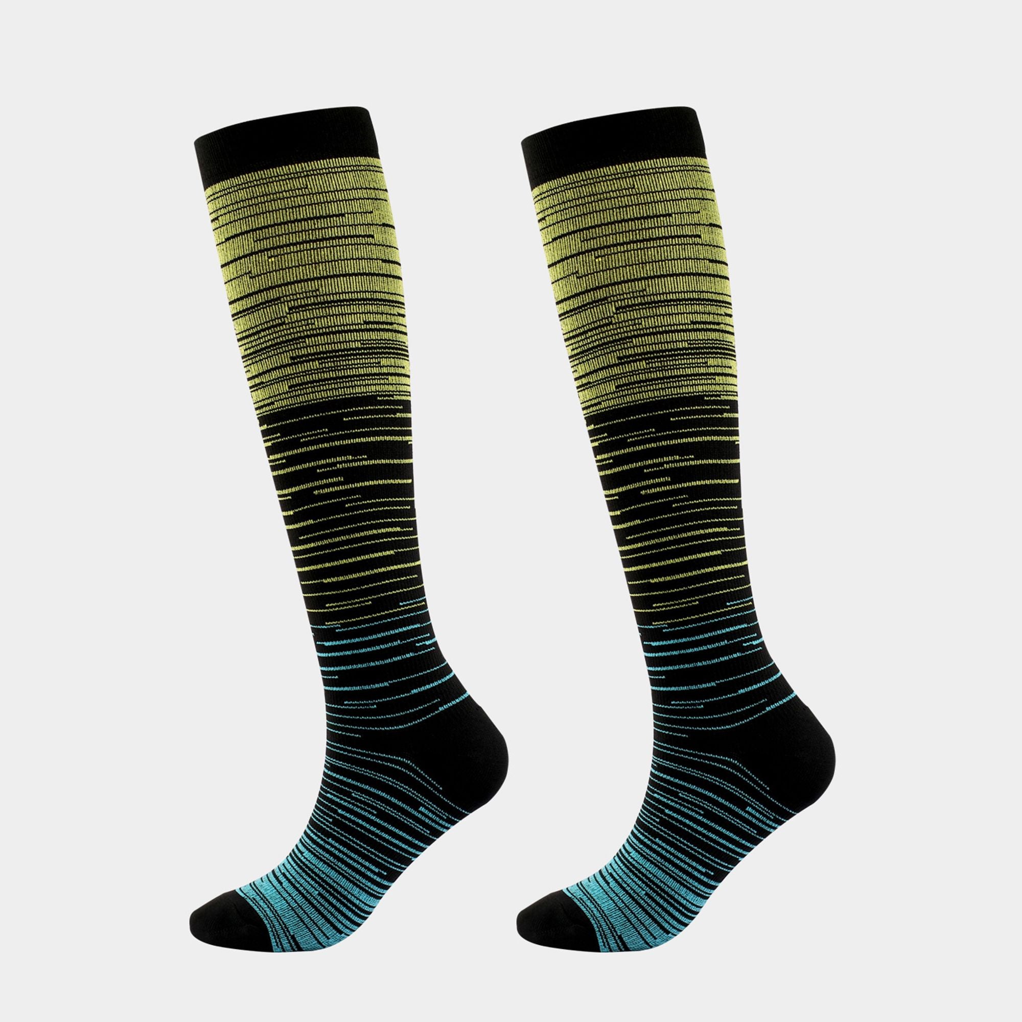 Anna-Kaci Women's 6pk Professional Athletic Compression Socks - Gradient Pressure Knee-High Socks for Fitness, Running & Recovery