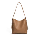 Bucket Shoulder Bag with Adjustable Strap and Interior Zipper Pouch