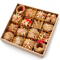56ct Straw Christmas Tree Ornaments Assorted Holiday Decorations Gift