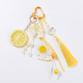 Bag Charm with Hanging Strap and Decorative Accents