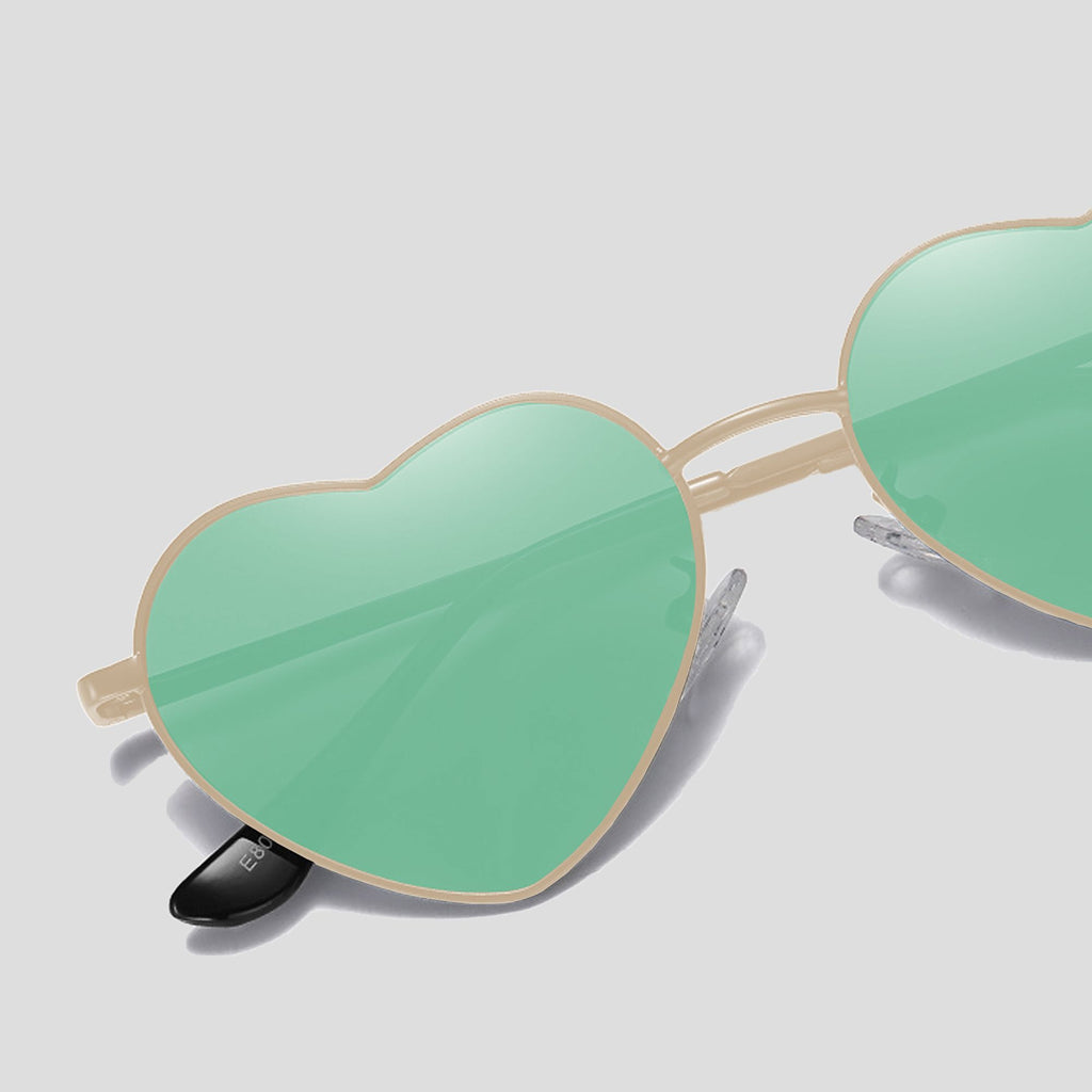 Anna-Kaci Women's Stylish Heart-Shaped Polarized Sunglasses UV400 Protection for Outdoor Activities