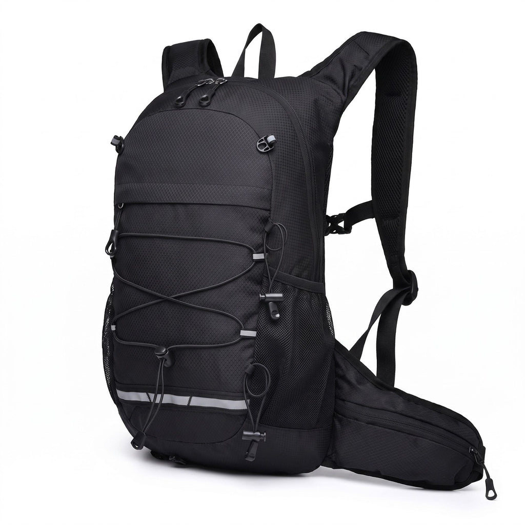 Outdoor Hiking Backpack with Bungee Cord Front Pocket Side Mesh Pockets Waist Belt