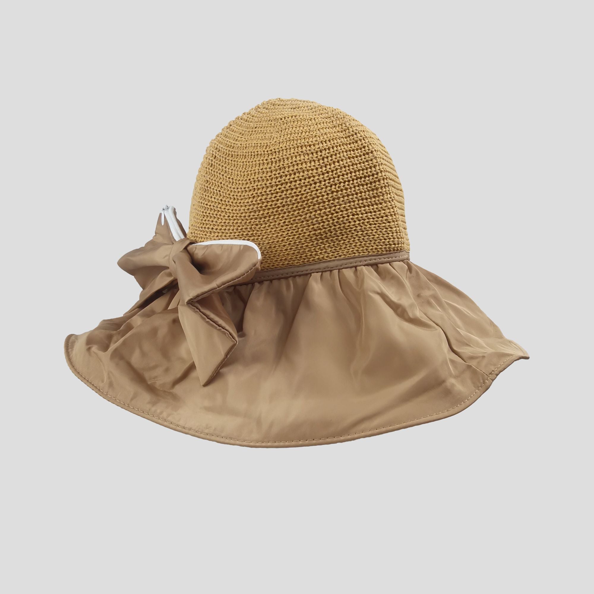 Anna-Kaci Women's Foldable Packable Sun Hats with Bow Bag