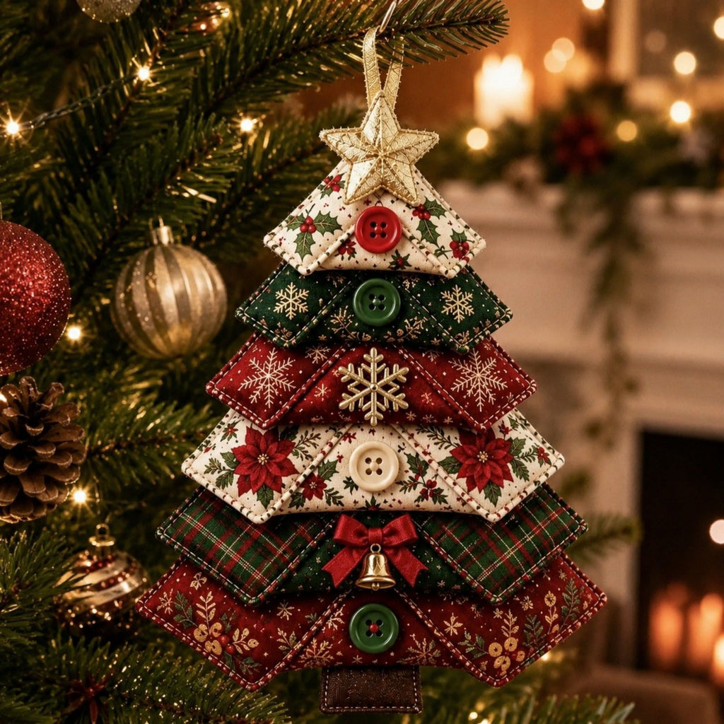 Halloween Layered Fabric Tree Ornament DIY Sewing Kit