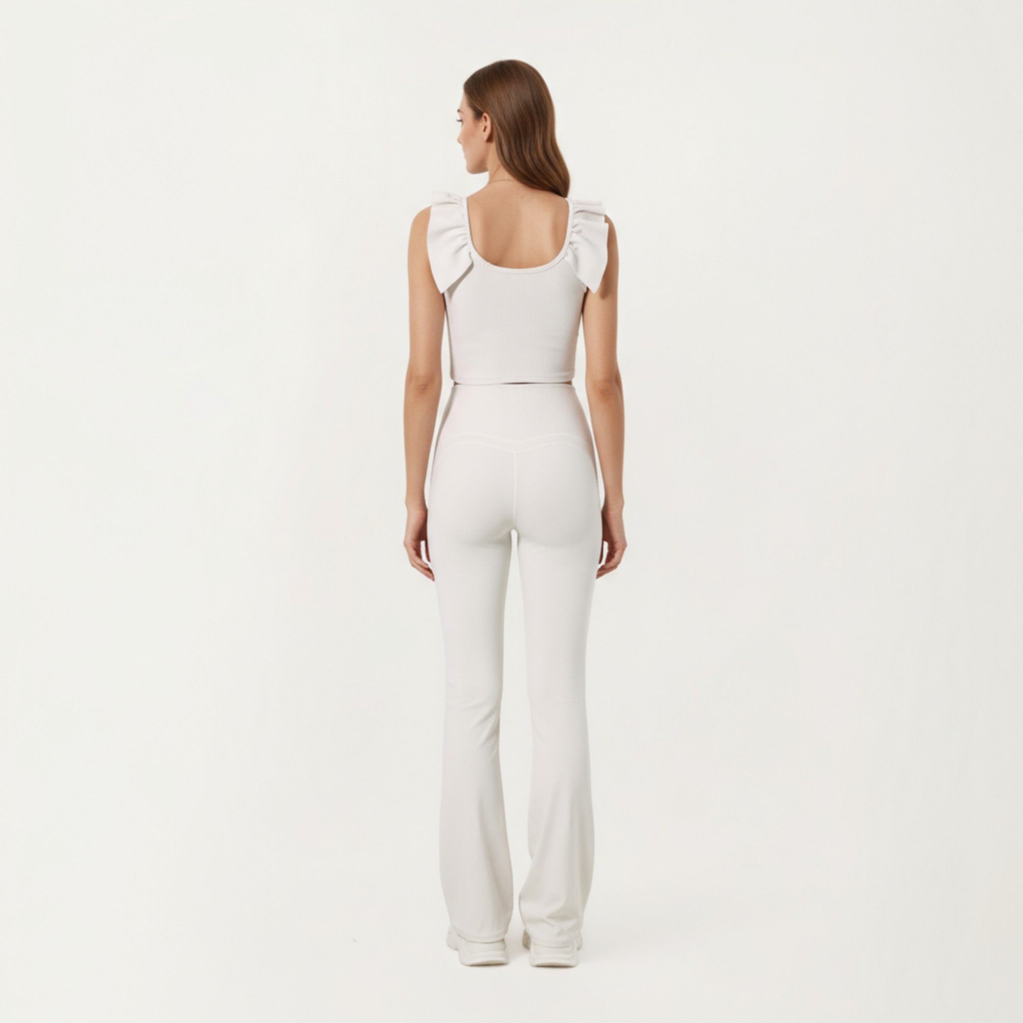 Anna-Kaci Active Women's High Waist Flare Sweatpants with Slim Fit Stretch Fabric