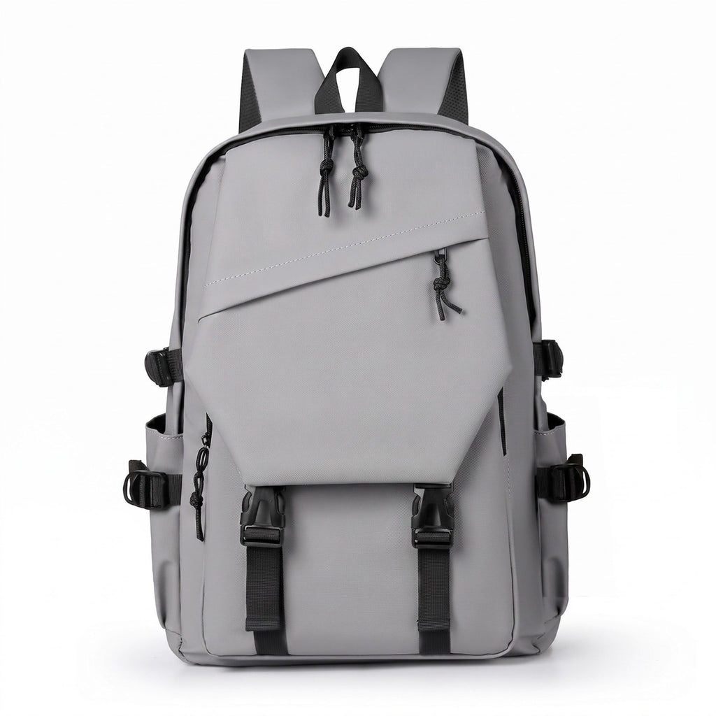 Multi-Pocket Utility Backpack with Buckle Straps, Side Pockets and Padded Shoulder Straps
