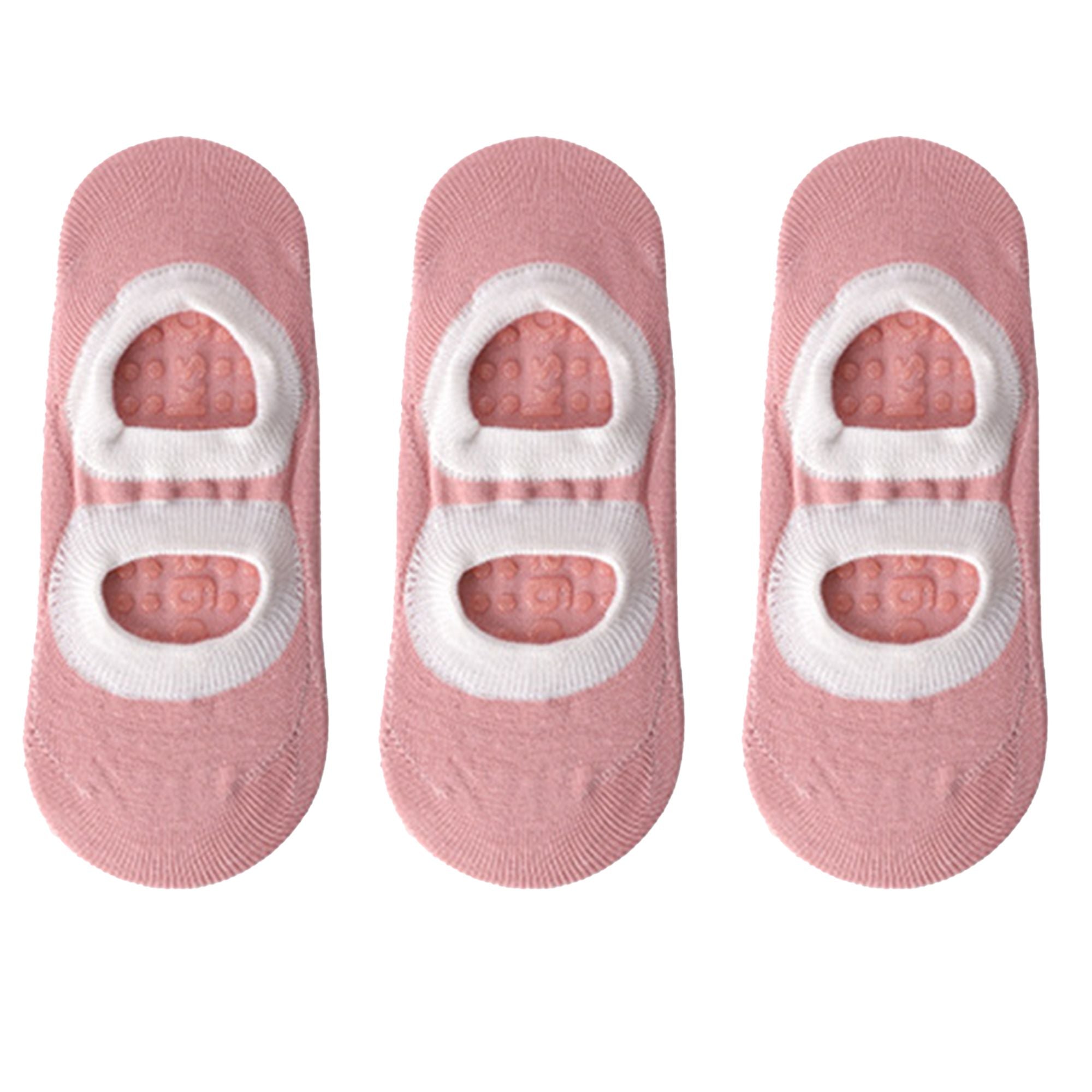 Anna-Kaci 3-Pair Anti-Slip Ballet Grip Socks with Elastic Strap for Yoga, Pilates, and Barre
