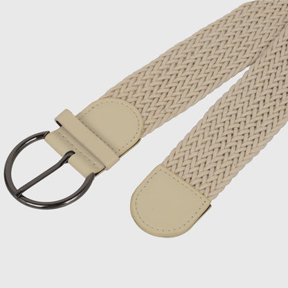 Anna-Kaci Chic Woven Womens Belt with Alloy Buckle