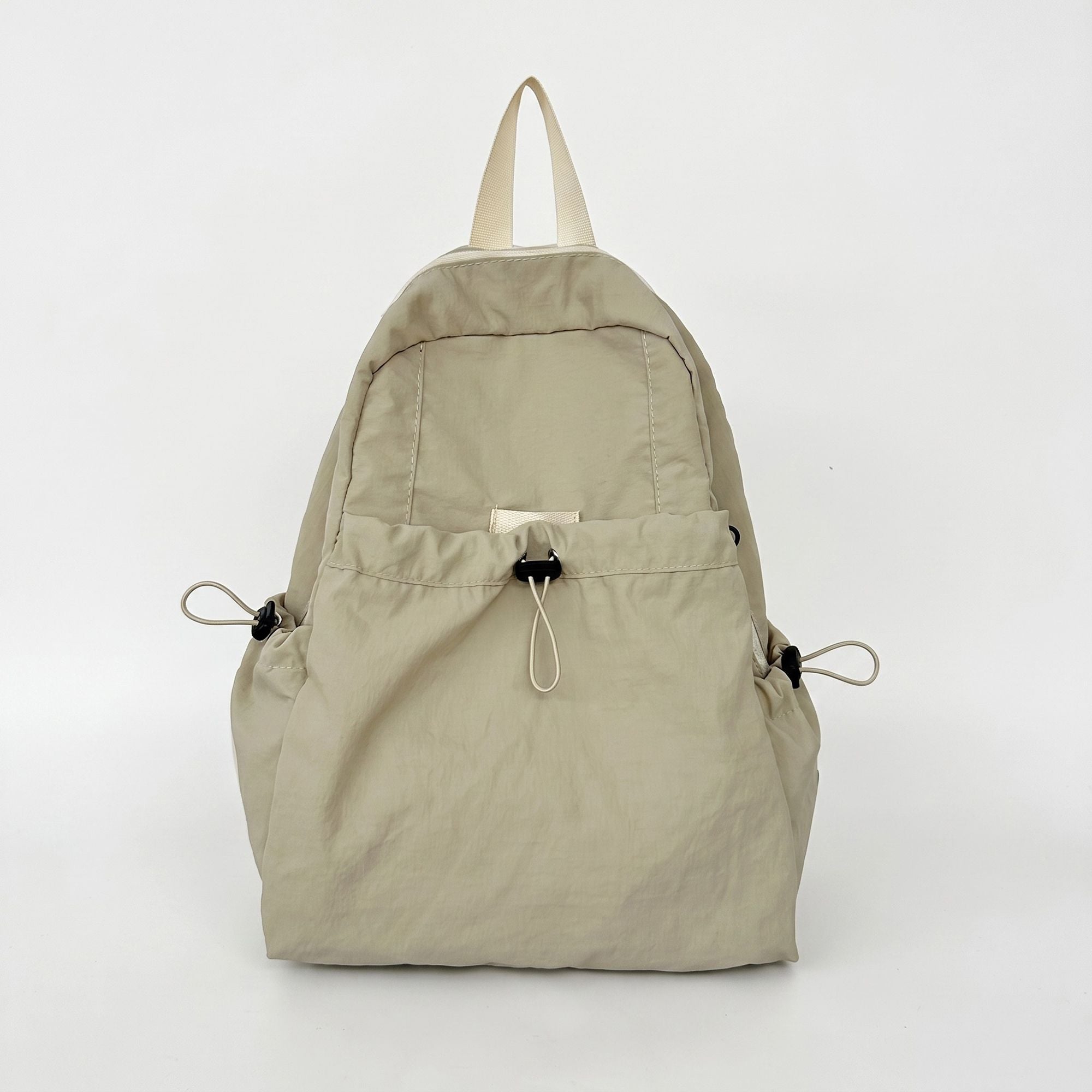 Lightweight Drawstring Backpack with Front Pocket Side Pockets and Adjustable Shoulder Straps